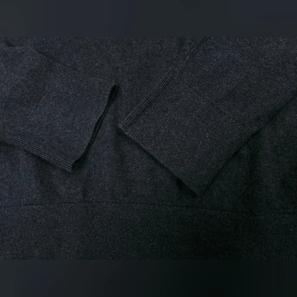 Banana Republic Cotton Cashmere Navy Blue Knit Polo Shirt Mens Medium